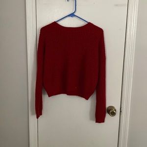 Forever 21 long sleeve sweater deep red size m
